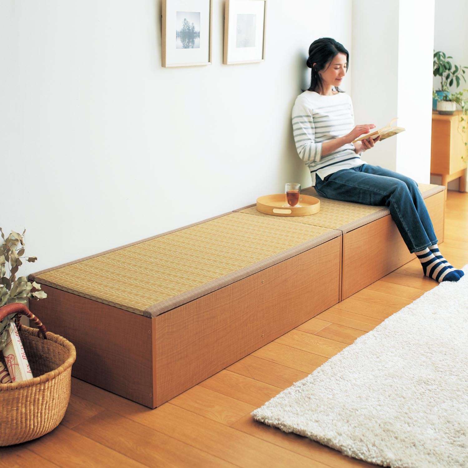 【ベルメゾン】樹脂畳ユニットボックス(ロータイプ) 【ベルメゾン】樹脂畳ユニットボックス(ロータイプ)