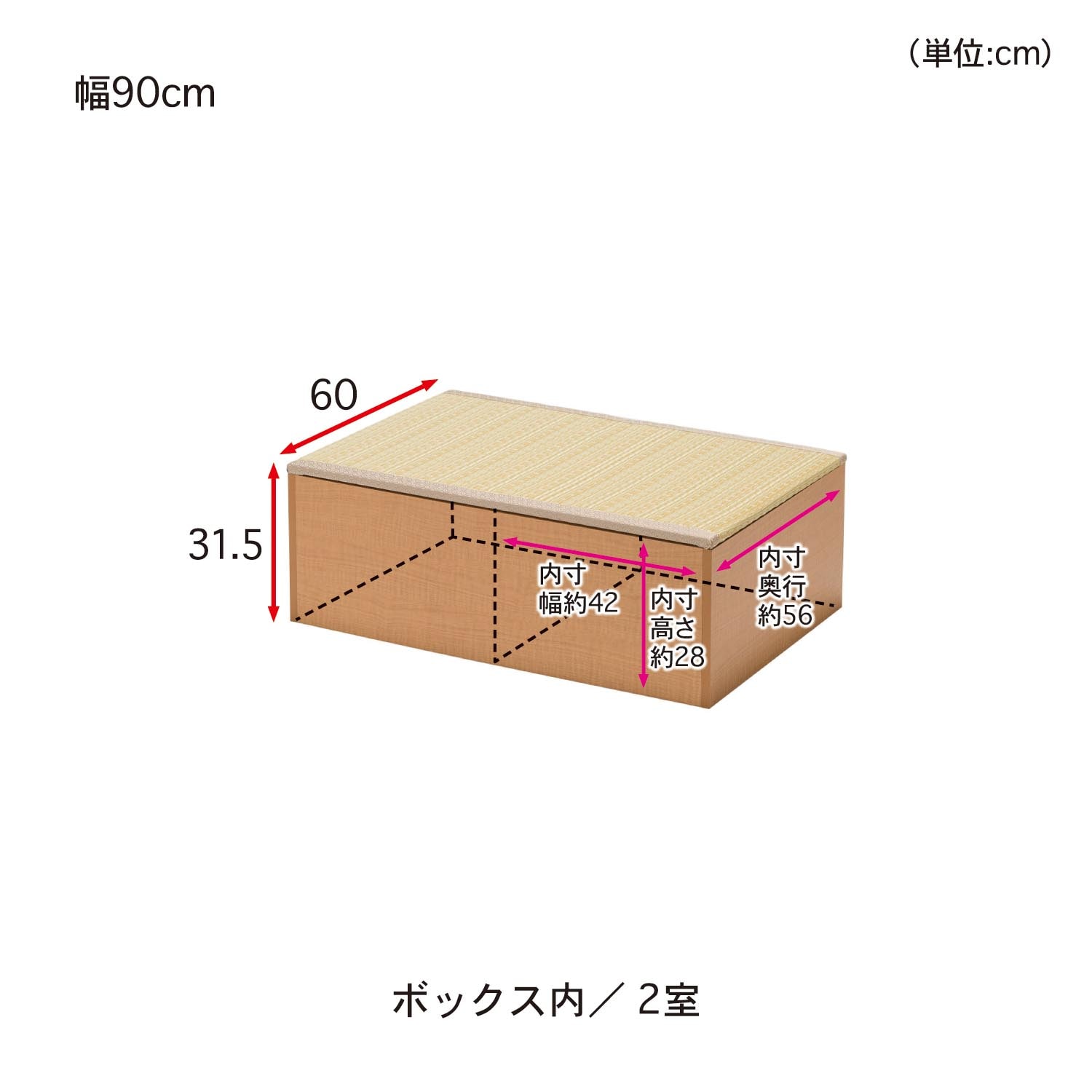 樹脂畳ユニットボックス（ロータイプ）