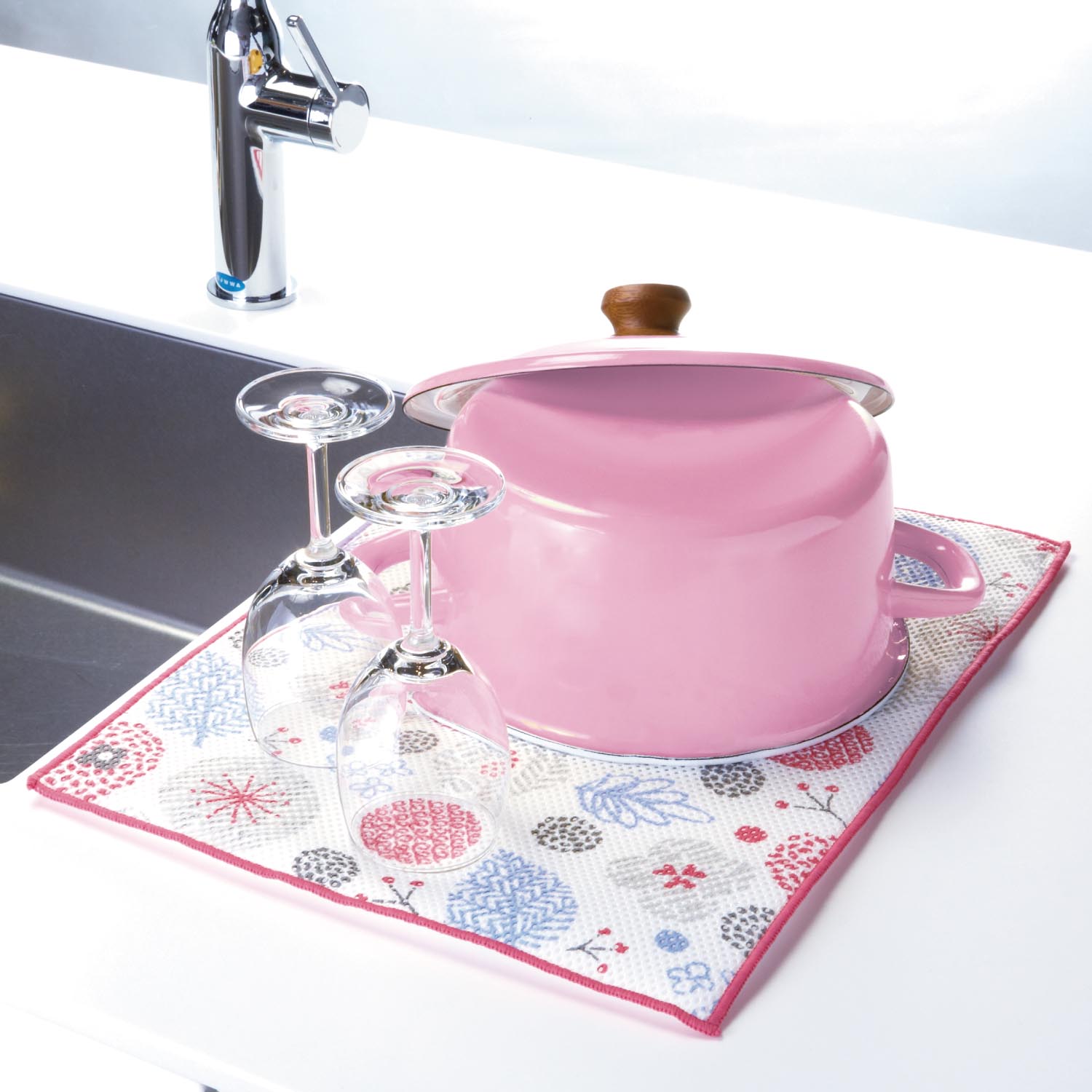 【ベルメゾン】柄入り水切りマット(ワイド) 【ベルメゾン】柄入り水切りマット(ワイド)