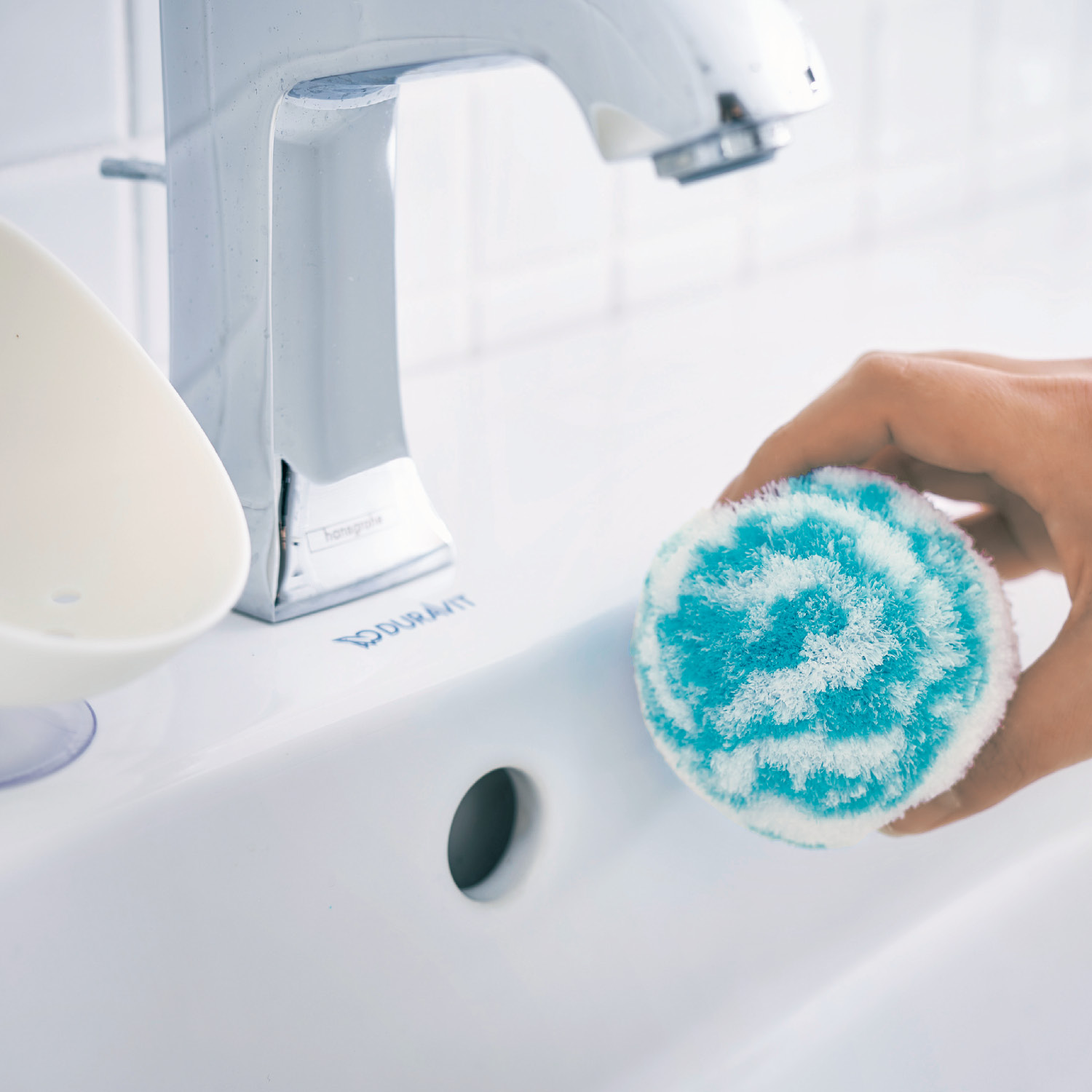 【ベルメゾン】洗面台用スポンジ「バスボン」 & 同色2個 & 収納ケースセット