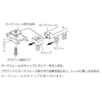 ※カーテンレールへのブラケットの取付方法