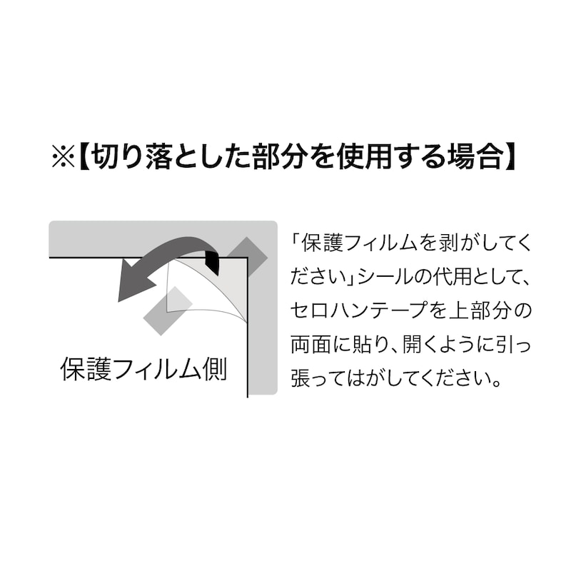 このようにすると簡単にフィルムが剥がれます