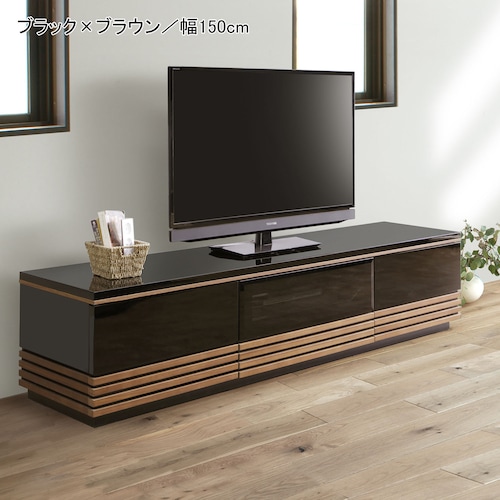 ハイグロス×横桟デザインのテレビ台 ＜幅150cm／幅180cm＞