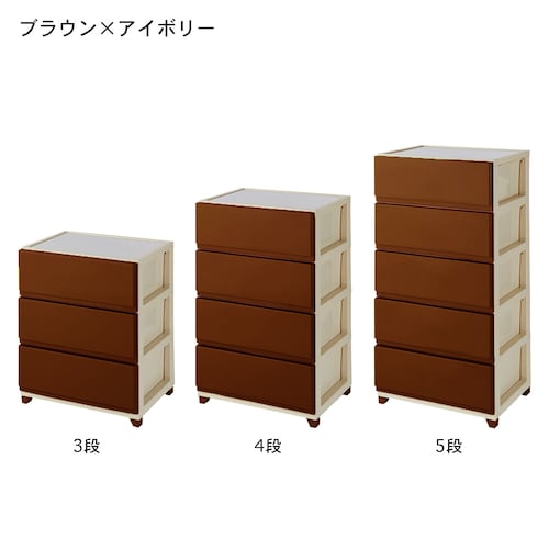 ステンレス天板のカラーワイドチェスト ＜幅５４ｃｍ＞