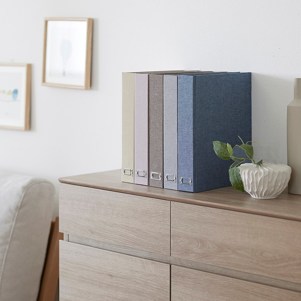 生地張り表紙の400枚収納写真アルバム（育児日記/ベビーアルバム