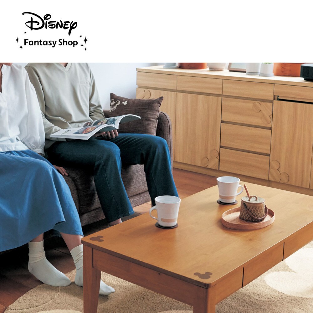 【ディズニー/Disney】【4月2日まで大型商品送料無料】 引出し付きリビングテーブル「ミッキーモチーフ」