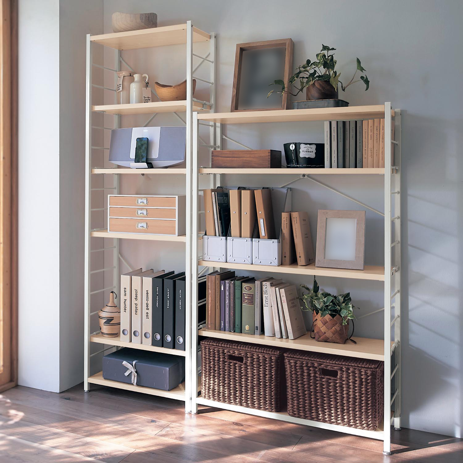 【ベルメゾン】設置スペースにあわせて選べるシンプルシェルフ