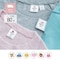 コットンお名前シール　洋服タグ用＜８０枚／２柄から選べる／ノンアイロン／綿＞