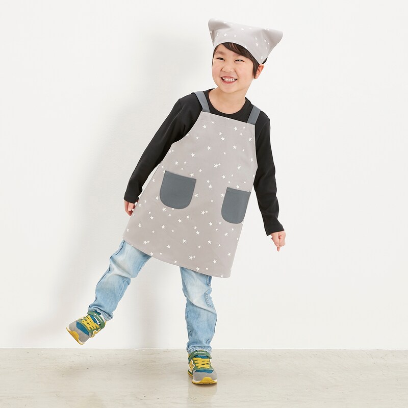 市場 ベルメゾン 子供 3点セット こどもエプロン 巾着袋 子ども 小学校 恐竜 三角巾 110 1 1 130