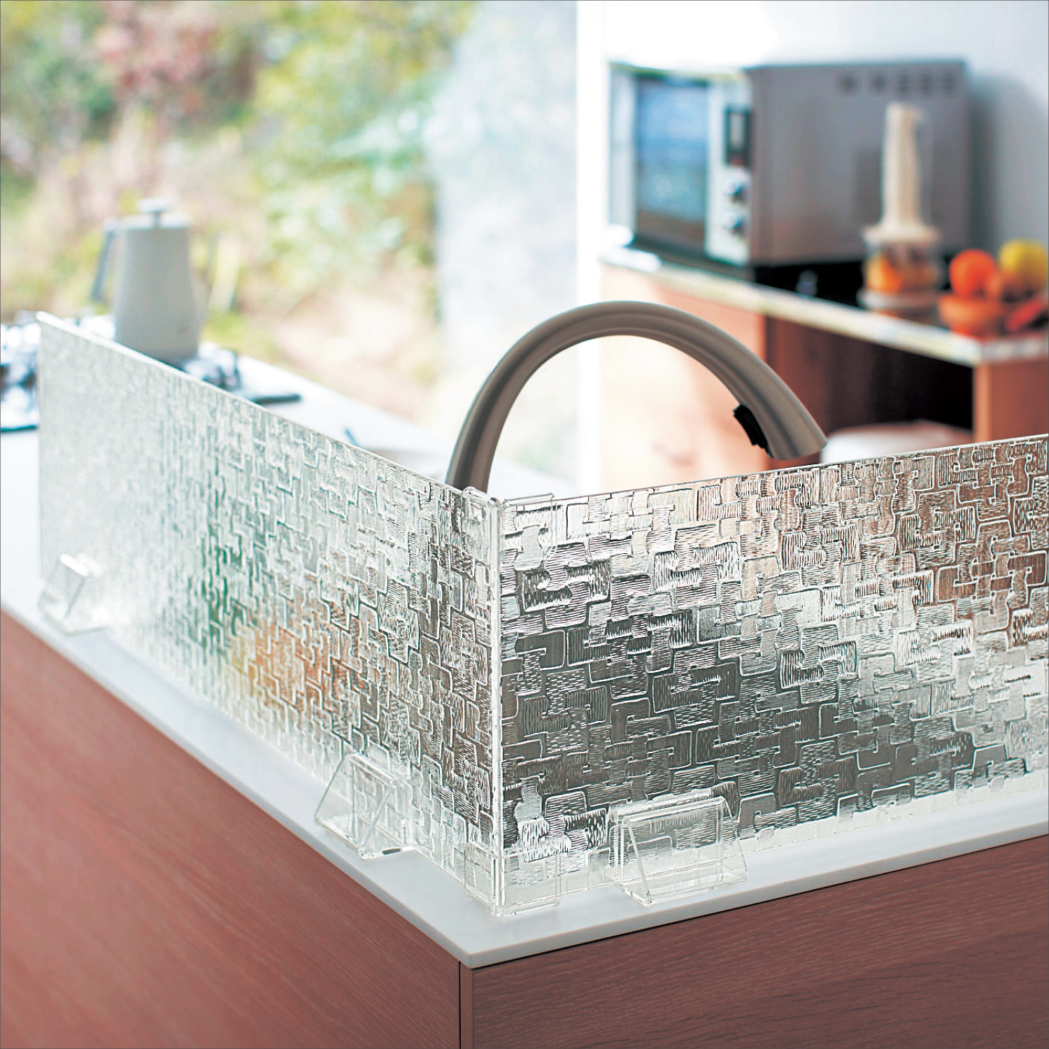 アクリル製の水はね防止スタンド <幅45cm/幅60/幅90cm> アクリル製の水はね防止スタンド <幅45cm/幅60/幅90cm>