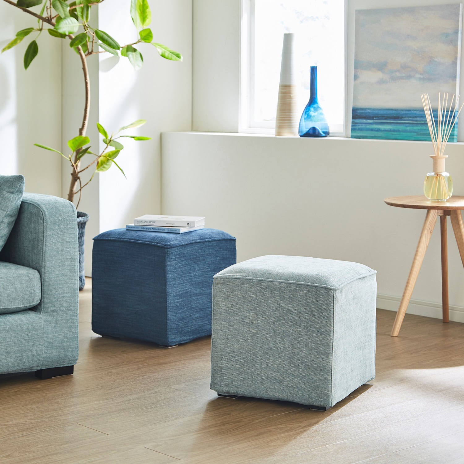 【リラックスフォーム/RELAX FORM】カバーリングキューブ型スツール 【リラックスフォーム/RELAX FORM】カバーリングキューブ型スツール