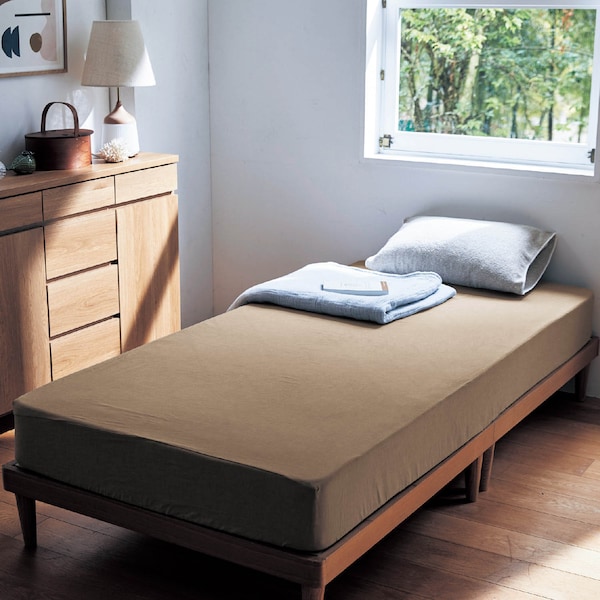 【BELLE MAISON DAYS】先染め綿素材を使ったボックスシーツ 【シングル~キングの選べる5サイズ】