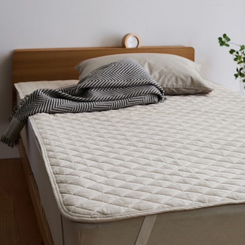 先染め綿素材を使った敷きパッド 【シングル～キングまで５サイズ】（BELLE MAISON DAYS）