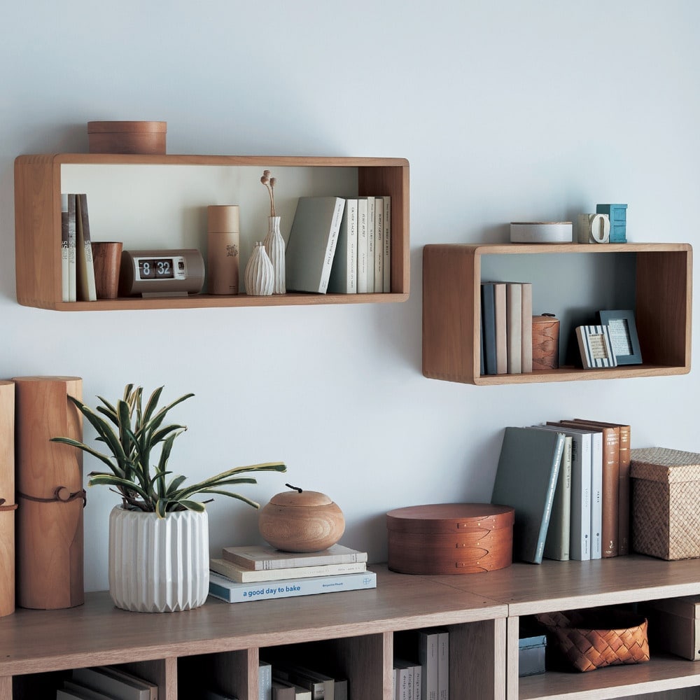 角が丸い設置簡単ウォールシェルフ