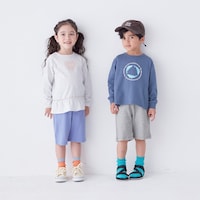 左）ラベンダーブルー／107.5cm・110、右）杢グレー／108cm・110