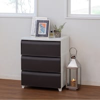 使用イメージ／ブラウン・3段ワイド　※こちらの商品はチェストのみの販売です