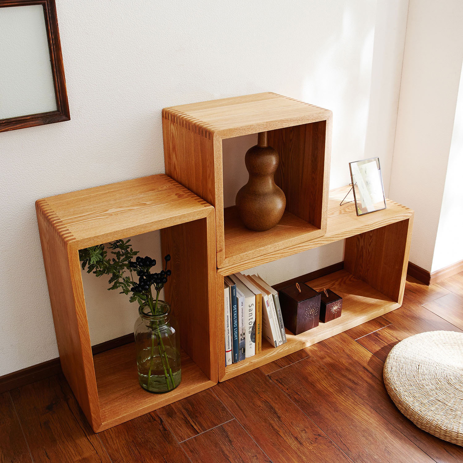 【ベルメゾン】タモ材のオープンラック 【ベルメゾン】タモ材のオープンラック