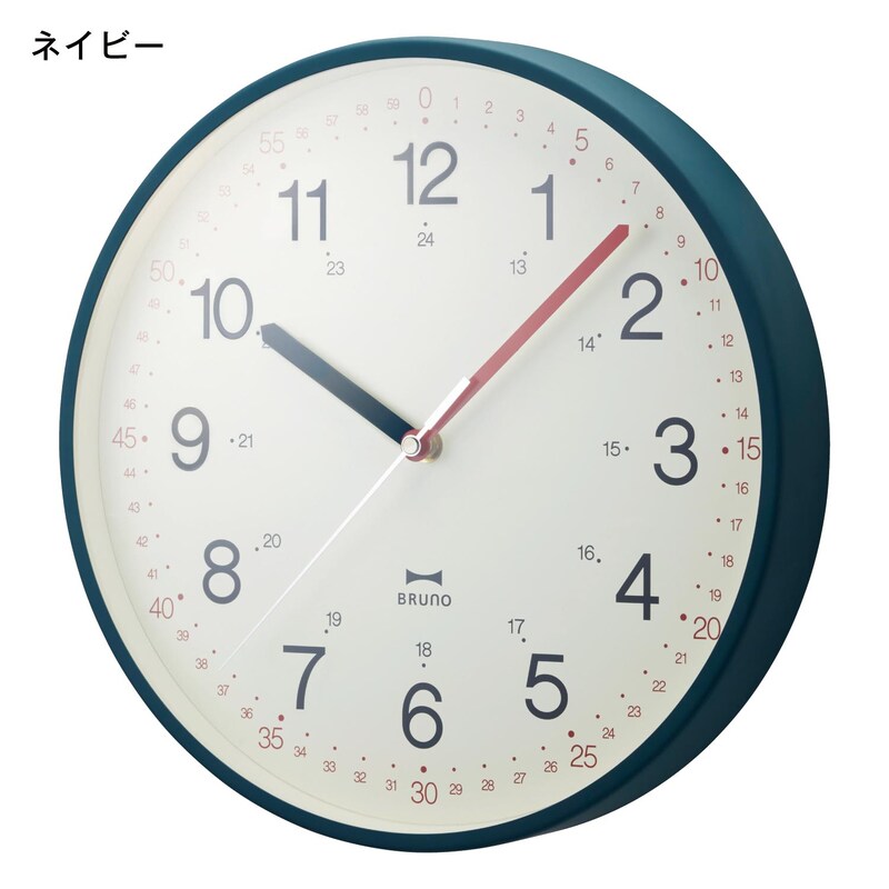 細かな表記で時刻が読みやすい掛け時計「イージータイムクロック」(ブルーノ/BRUNO)｜通販のベルメゾンネット