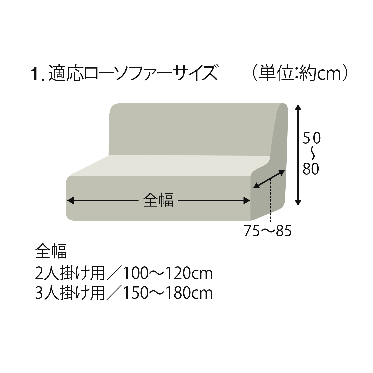 ぴったりフィットする綿混撥水の伸びるソファーカバー（ソファーカバー