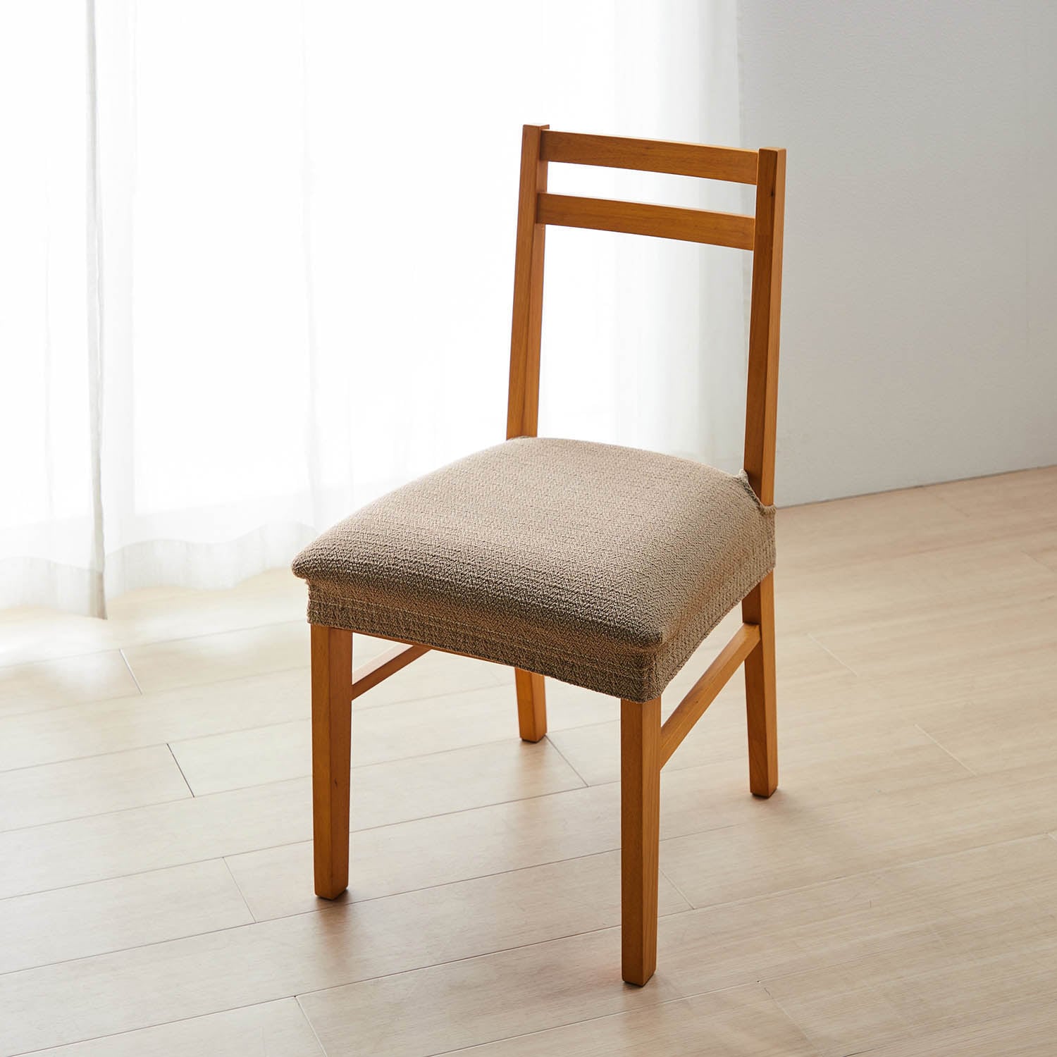 ぴったりフィットする綿混撥水の伸びる椅子カバー（椅子カバー/椅子