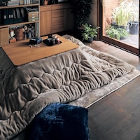 ベージュ／長方形 ※天板サイズ約105×75cmのこたつを使用