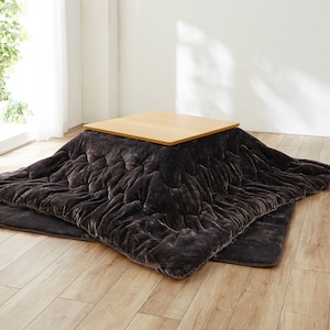 ブラウン／正方形　※天板サイズ約75×75cmのこたつを使用