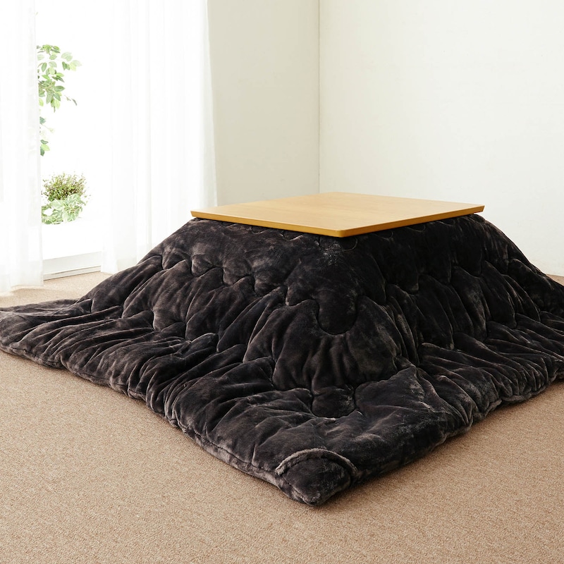 ブラウン／正方形　※天板サイズ約75×75cmのこたつを使用
