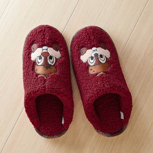 【新柄登場】 足首まであったかな脱ぎ履きしやすいもこもこボアスリッパ(選べるキャラクター)（ディズニー/Disney）