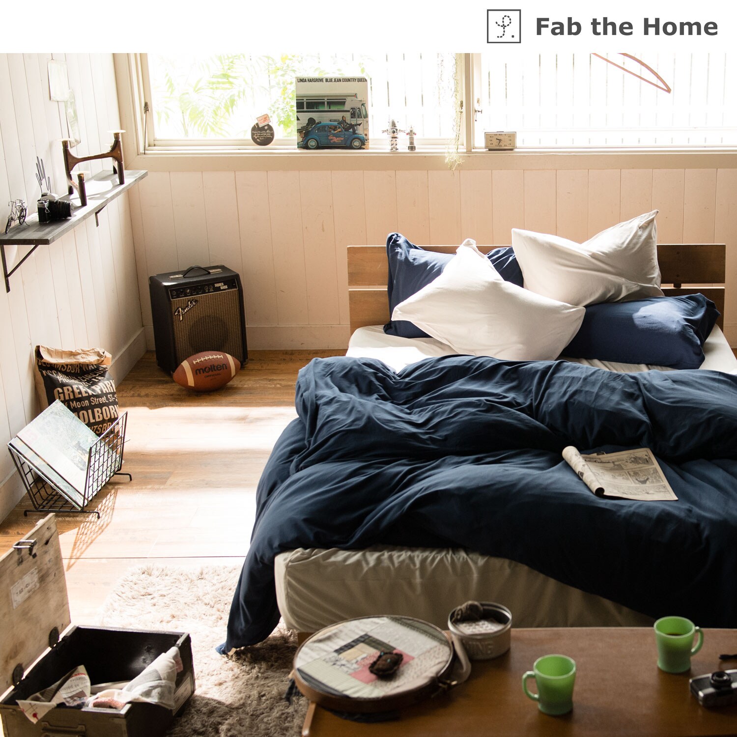 【ファブザホーム/Fab the Home】綿素材を使ったなめらかニットの枕カバー・掛け布団カバー