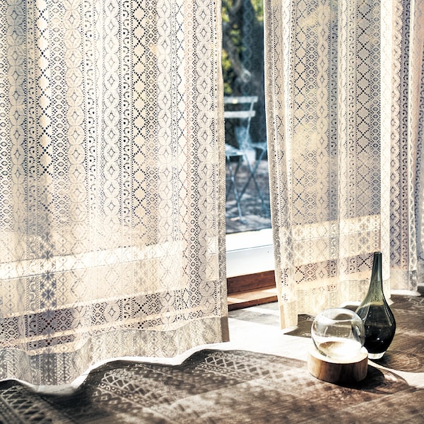 【ベルメゾン】【58サイズ】 チュール風レースカーテン