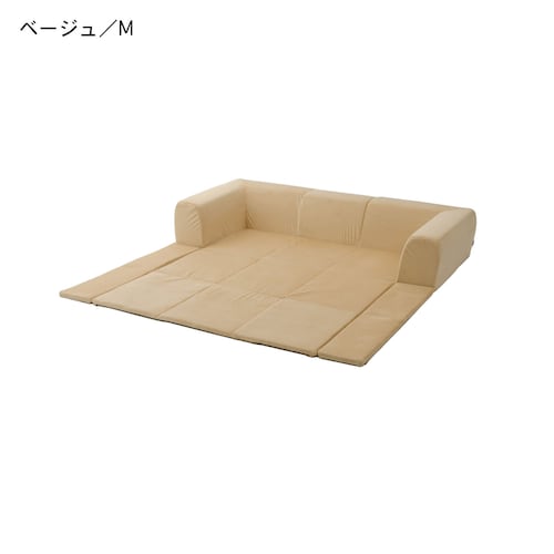 カバーが洗えるフロアマット付きローソファー