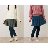 左）カーキ、右）ネイビー／モデル身長153cm・150サイズ着用