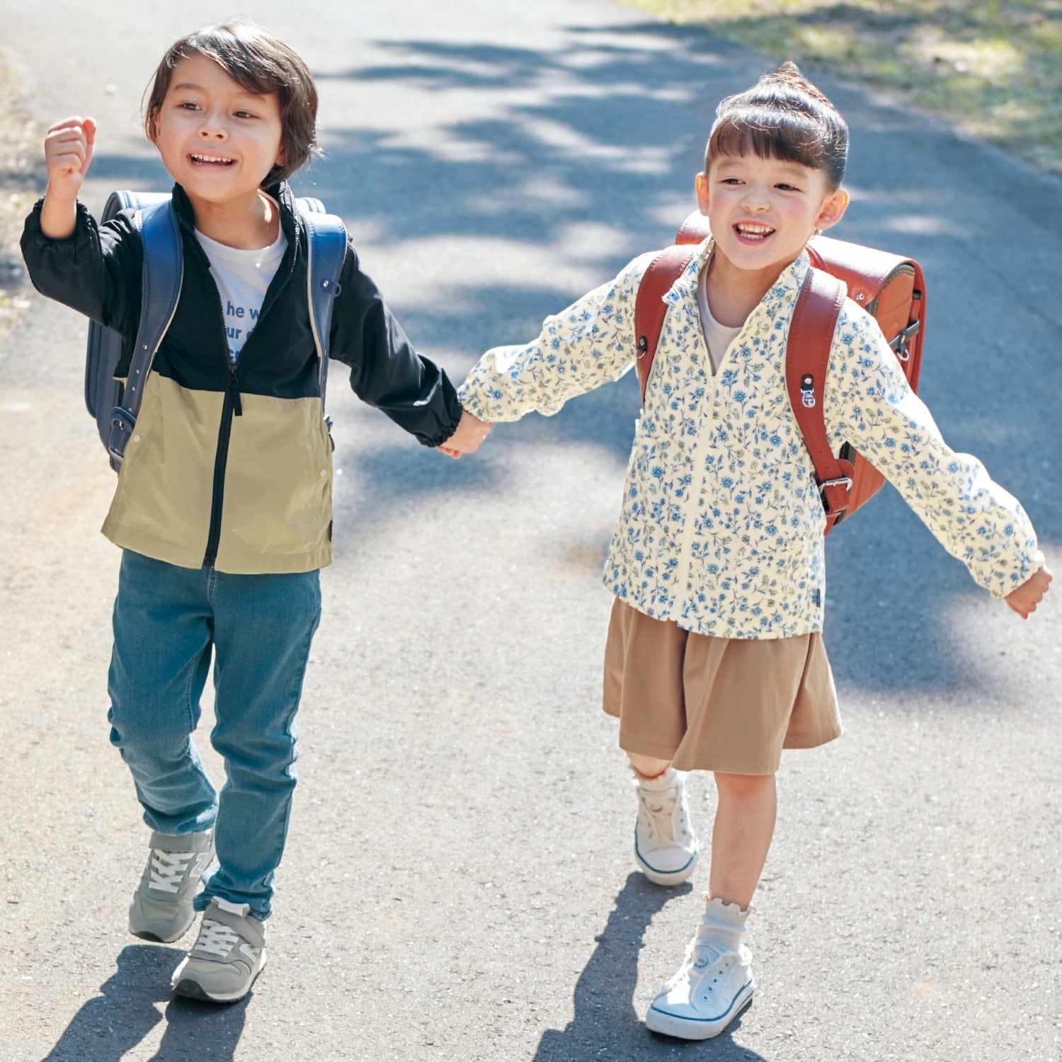 うれしいがギュッとつまったウィンドブレーカー【子供服 身頃裏地綿100