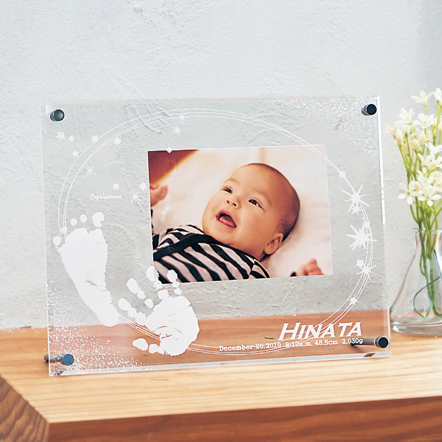 【ちあき工房】メモリアルフレーム(星に願いごと)・お仕立て券 【ベビー用品】