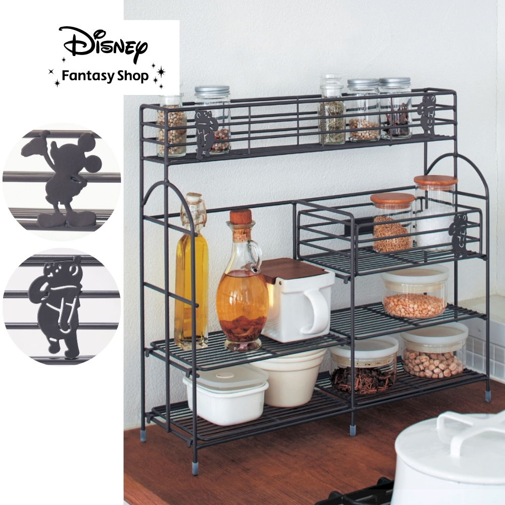 【ディズニー/Disney】棚の位置が変えられるコンロサイドラック(選べるキャラクター)