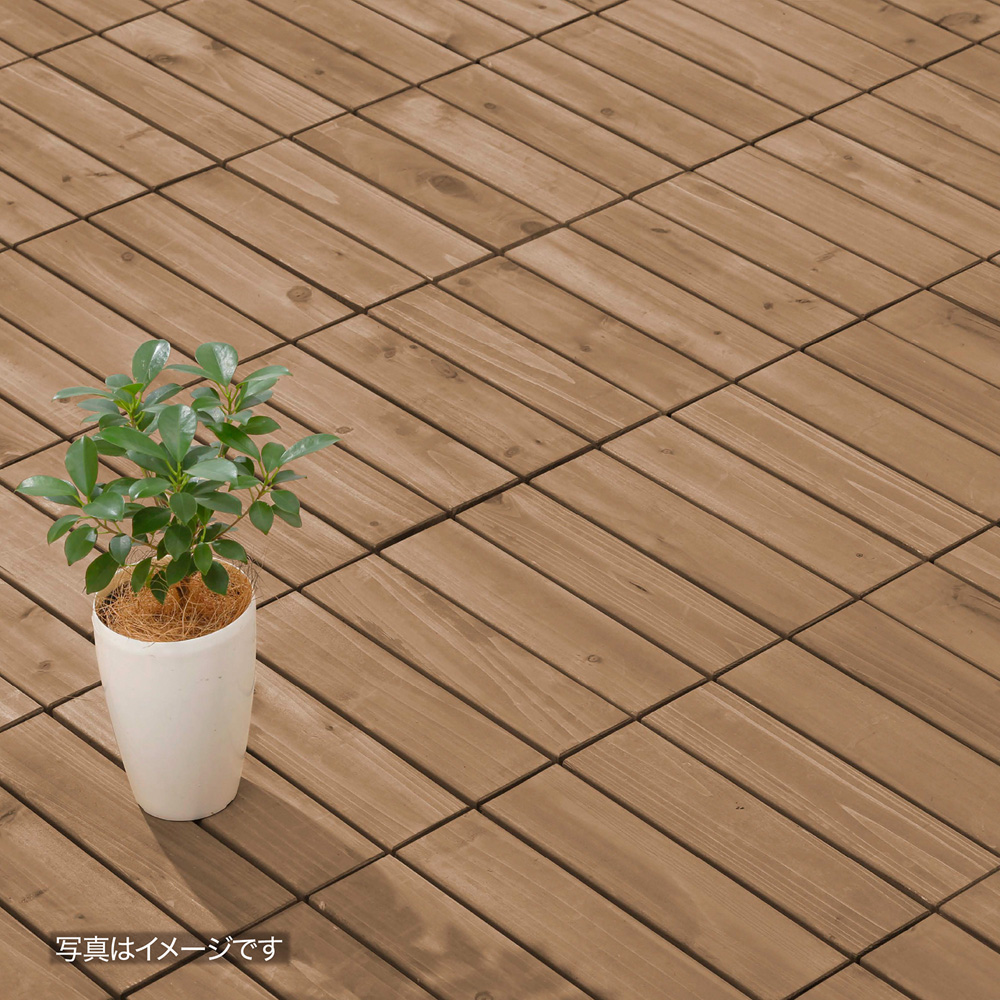 【ベルメゾン】ジョイント式敷くだけウッドデッキセット