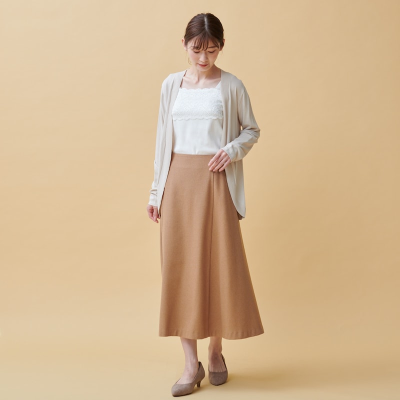 着用モデルの身長は、163cm、着用Mサイズ