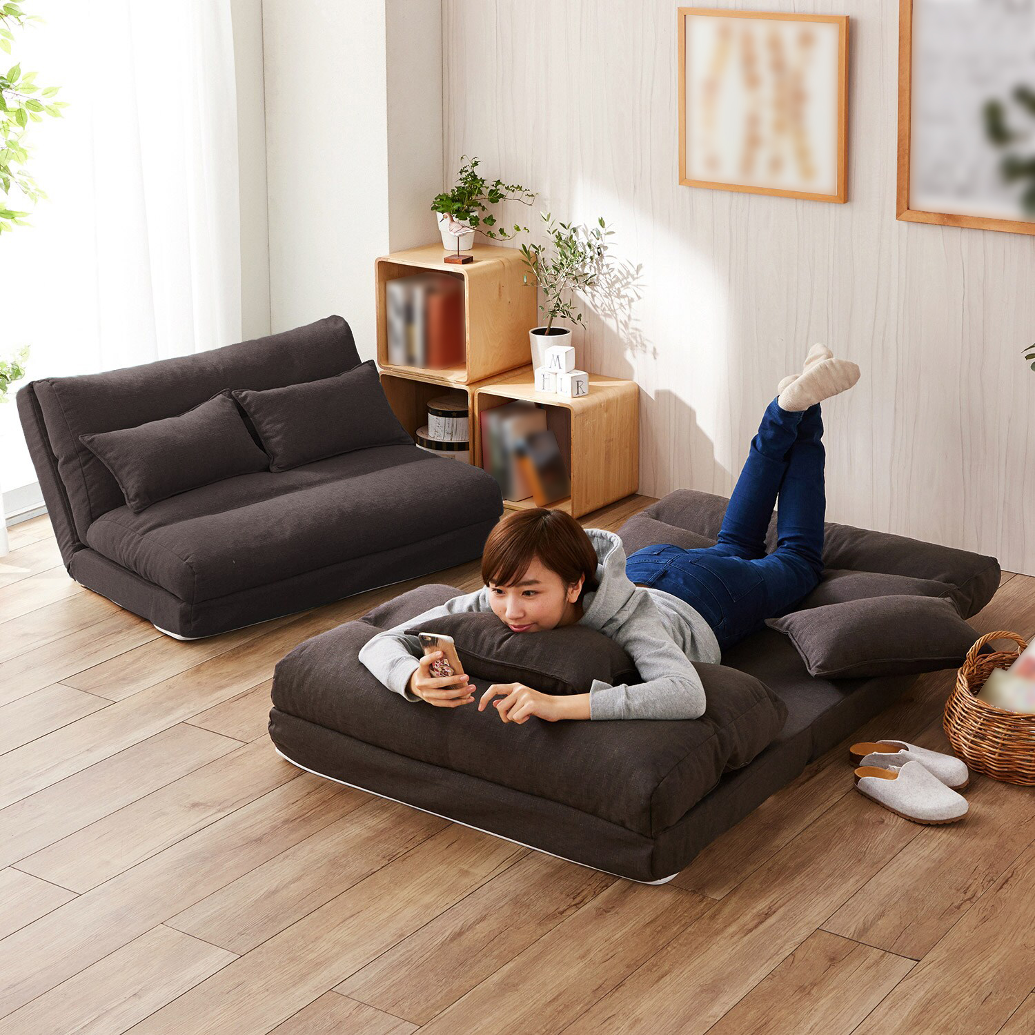 【ベルメゾン】ゆったりくつろぎ4WAYソファーベッド