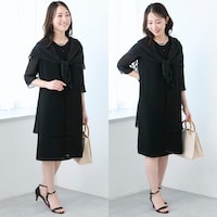 小物を変えて礼服やハレのシーンにも対応（モデル身長165cm/９ＡＲ）