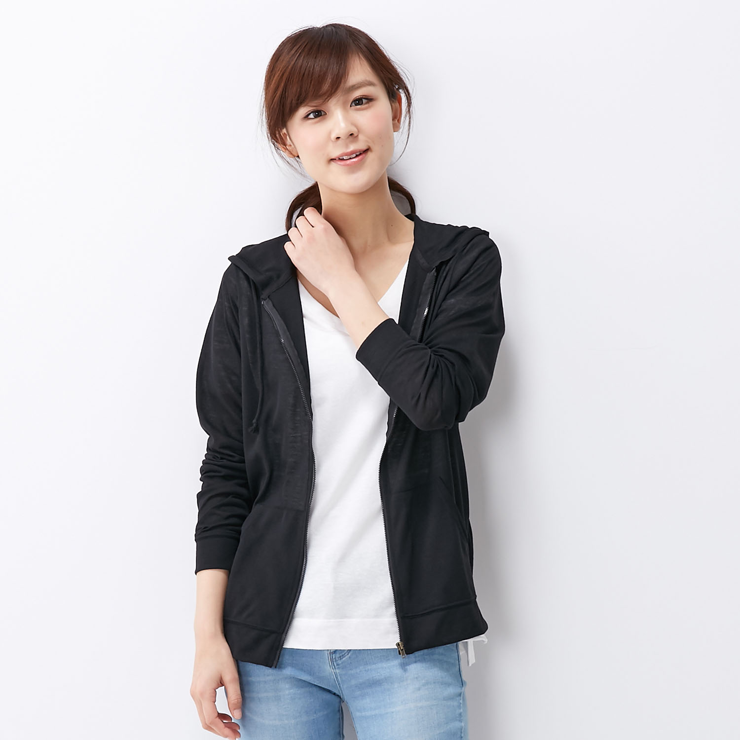 【ベルメゾン】紫外線からお肌を守るカットソーパーカ 【ベルメゾン】紫外線からお肌を守るカットソーパーカ