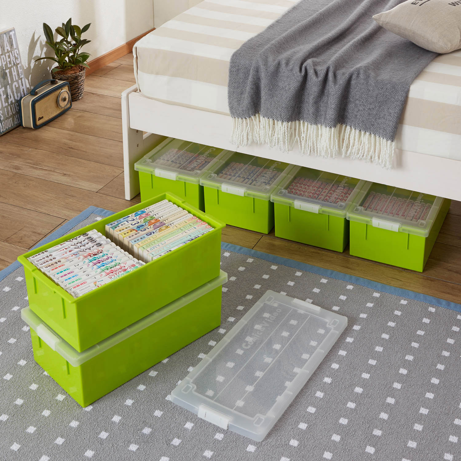 【ベルメゾン】仕切り板付きコミック & ビデオ収納ケース6個セット 【ベルメゾン】仕切り板付きコミック & ビデオ収納ケース6個セット