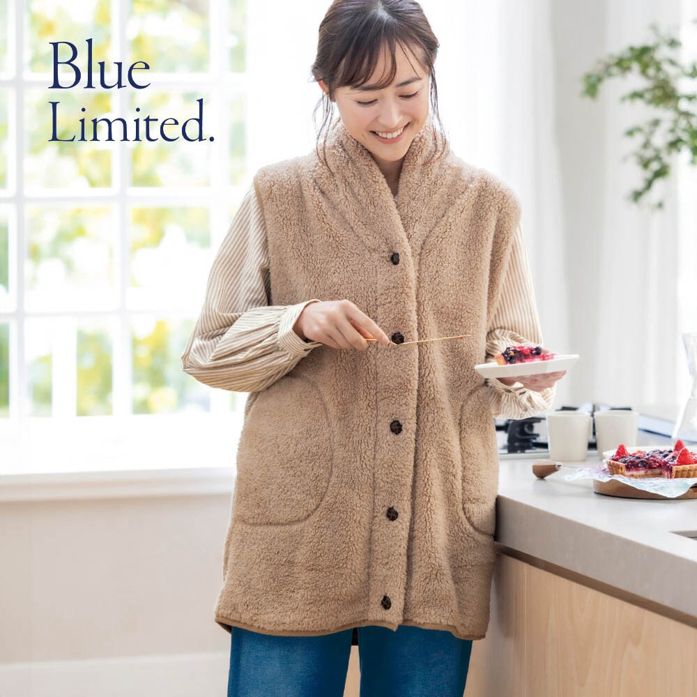 【ブルーリミテッド/Blue Limited.】ボアフリースロングベスト