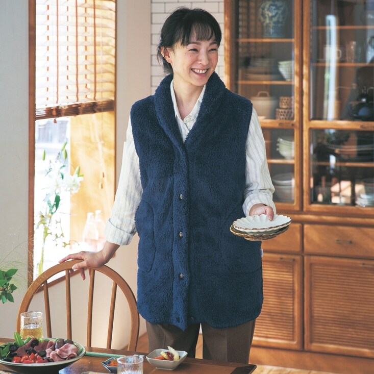 ボアフリースロングベスト