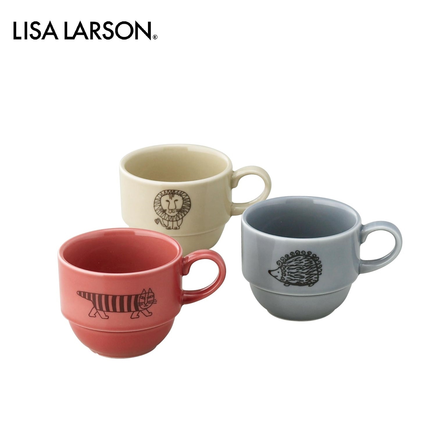 【リサ・ラーソン/Lisa Larson】スタッキングマグカップ3個セット画像