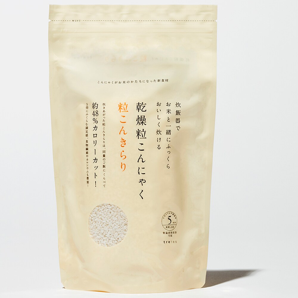 【トレテス】乾燥粒こんにゃく 粒こんきらり 5本×3パック