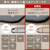 アンダーラグシリーズのラインナップ　★当商品は＜低反発ボリュームタイプ＞