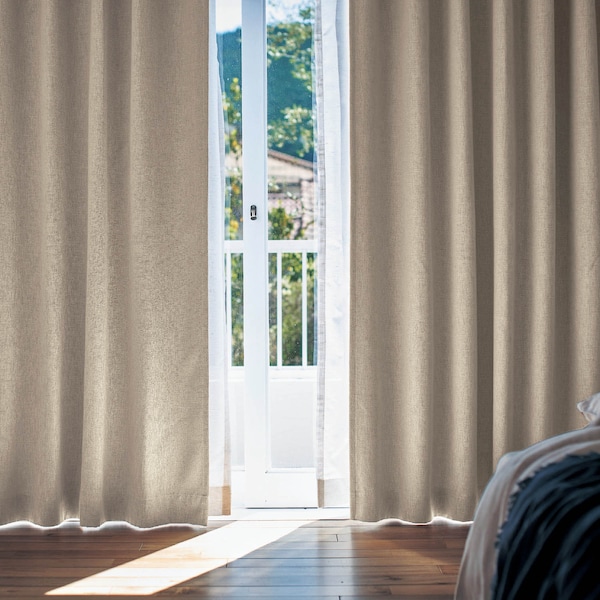 【BELLE MAISON DAYS】【オーダー】 絶妙なニュアンスカラー。綿混遮光・遮熱・形状記憶オーダーカーテン