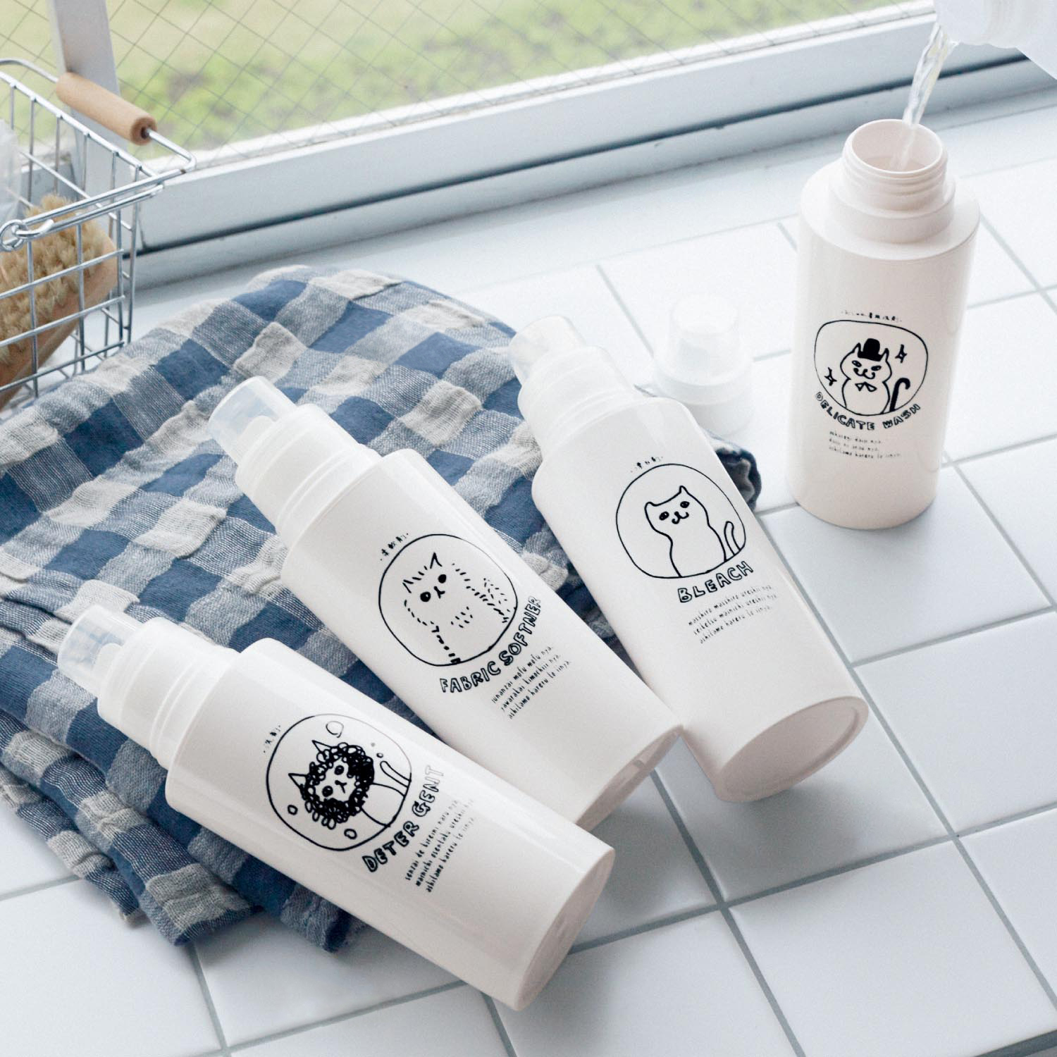 洗濯洗剤用詰め替えボトル ねこ 1本 約500ml 約750ml 通販のベルメゾンネット 洗濯洗剤用詰め替えボトル ねこ 1本 約500ml 約750ml 通販のベルメゾンネット