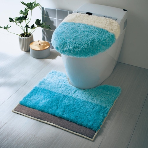 ミックスシャギーのトイレマット・フタカバー(単品・セット) 【選べる8タイプ】