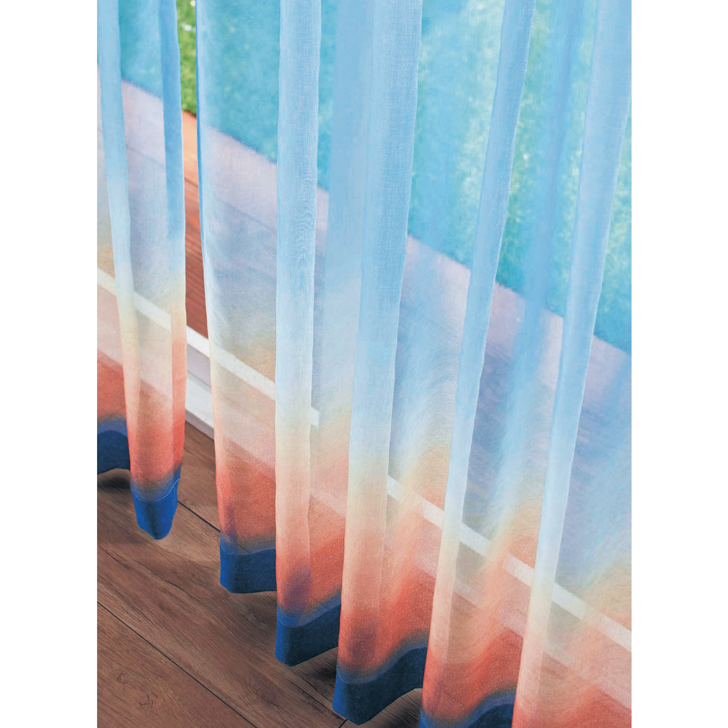 【お買い得な既製サイズ】 朝焼けの空を映したボイルカーテン 【エモカーテン】<2枚組> 【お買い得な既製サイズ】 朝焼けの空を映したボイルカーテン 【エモカーテン】<2枚組>